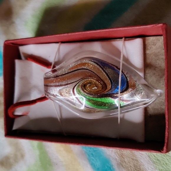 3. SeeMade in Italy Murano Glass Necklace on Leather Cord - Picture 4 of 4